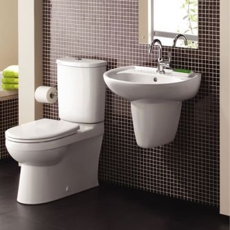 Twyford Gallerie Cloakroom: Toilet, Basin & Semi Pedestal