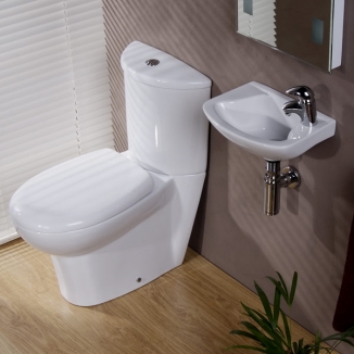 Prima 360mm Basin & Toilet Cloakroom Suite