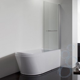 Upsilon Frameless Bath Shower Screen