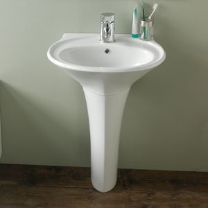 Oval Basin Sink and Pedestal 